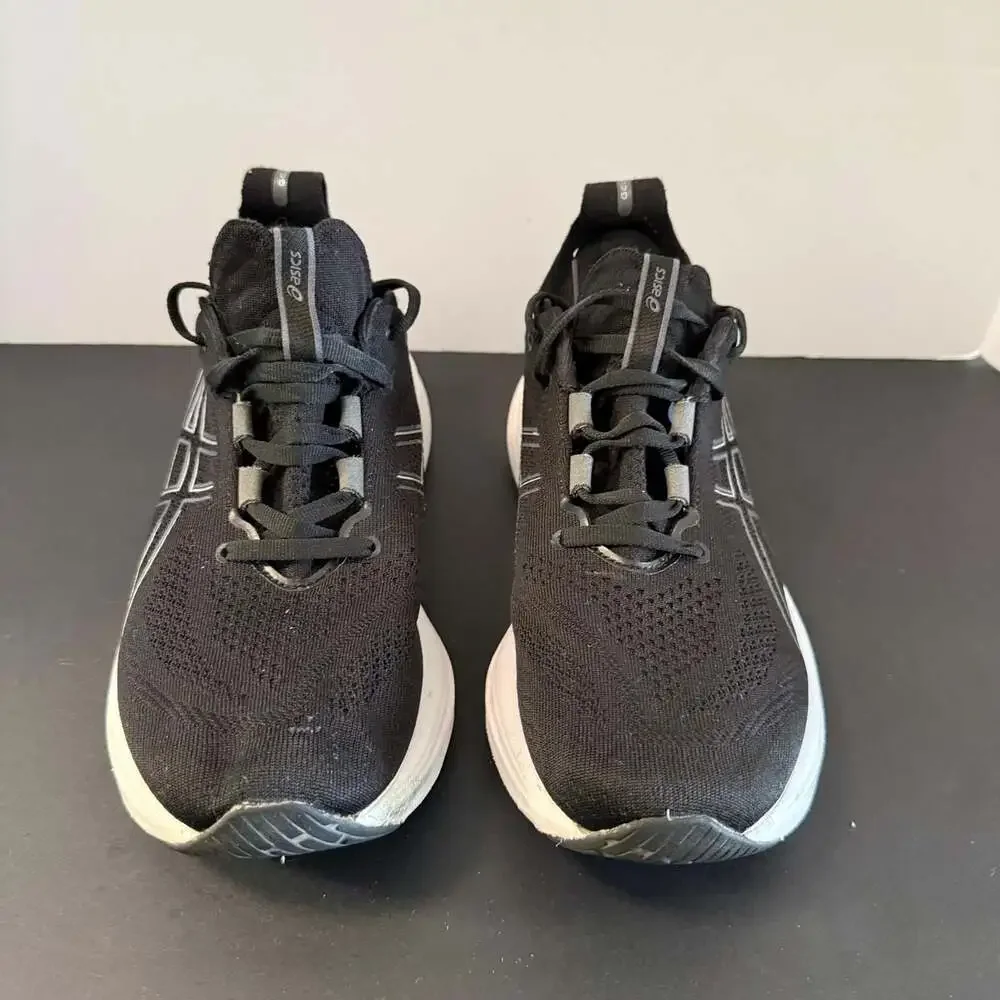 Asics Black and White Men's Athletic Running Sneakers